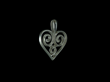Load image into Gallery viewer, Odin's Heart silver necklace