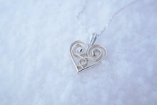 Load image into Gallery viewer, Odin's Heart silver necklace