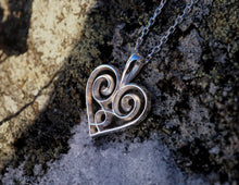 Load image into Gallery viewer, Odin's Heart silver necklace