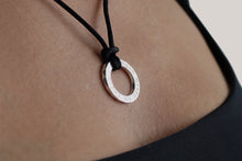 Load image into Gallery viewer, Sparkling Statement Ring Silver Pendant