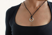 Load image into Gallery viewer, Sparkling Statement Ring Silver Pendant