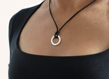 Load image into Gallery viewer, Sparkling Statement Ring Silver Pendant