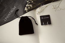 Load image into Gallery viewer, Silver Hoop Earrings with White Cubic Zirconia