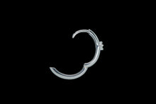 Load image into Gallery viewer, Silver Hoop Earrings with White Cubic Zirconia