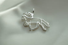 Load image into Gallery viewer, Icelandic Horse silver necklace