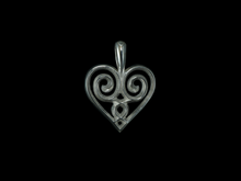 Load image into Gallery viewer, Odin&#39;s Heart silver necklace
