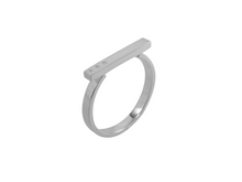 Load image into Gallery viewer, Ellipsis silver ring
