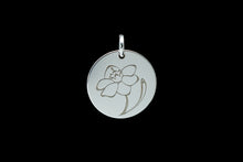 Load image into Gallery viewer, Sterling Silver Birth Month Flower Necklace
