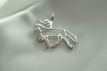 Load image into Gallery viewer, Icelandic Horse silver necklace
